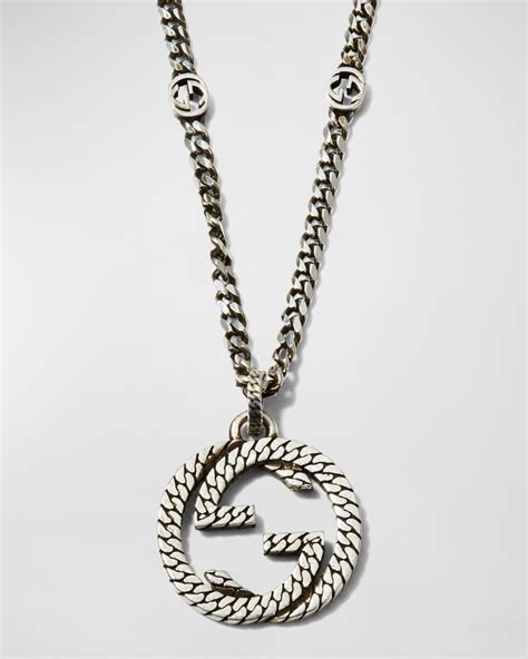 gucci chain mens silver|vintage Gucci chain necklace.